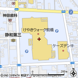 大戸屋けやきウォーク前橋店周辺の地図