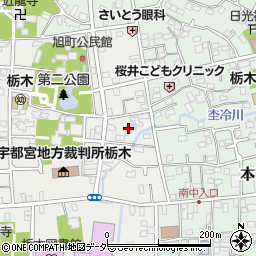 栃木県栃木市旭町21周辺の地図