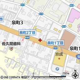 茨城県水戸市泉町周辺の地図
