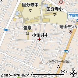 栃木県下野市小金井4丁目10周辺の地図