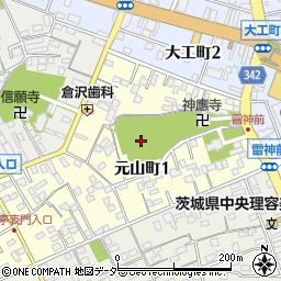 茨城県水戸市元山町周辺の地図