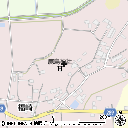 茨城県桜川市福崎周辺の地図