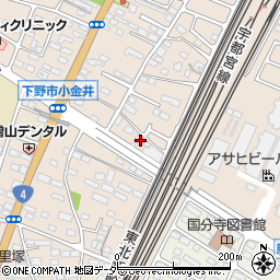 栃木県下野市小金井77-4周辺の地図