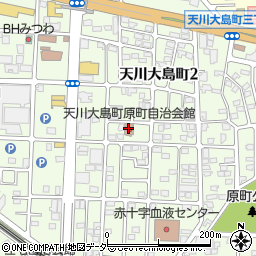 天川大島町原町自治会館周辺の地図