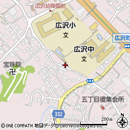 広沢中学校裏周辺の地図