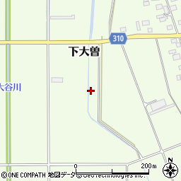 栃木県真岡市下大曽周辺の地図