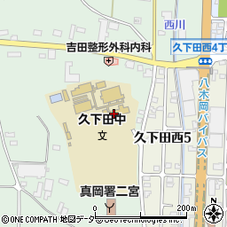真岡市立久下田中学校周辺の地図