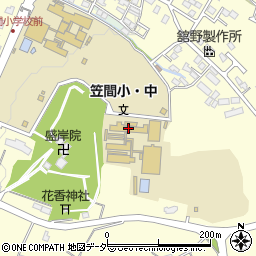 笠間市立笠間中学校周辺の地図