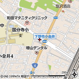 栃木県下野市小金井4丁目3周辺の地図
