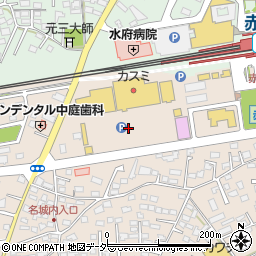 フードスクエアカスミ水戸赤塚店駐車場周辺の地図