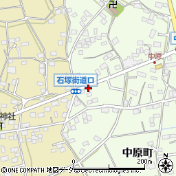 石塚街道口周辺の地図