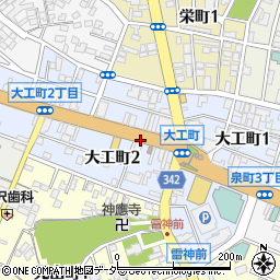 茨城県水戸市大工町周辺の地図