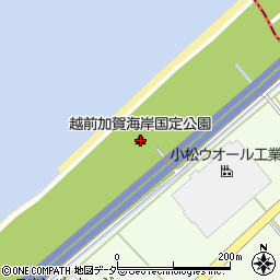 越前加賀海岸国定公園周辺の地図