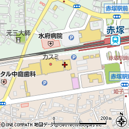 有限会社山翠フードサービス　本部カスミ水戸赤塚店周辺の地図