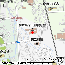 栃木　健康福祉センター周辺の地図