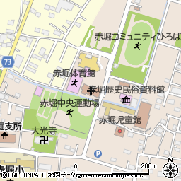 伊勢崎市赤堀公民館周辺の地図