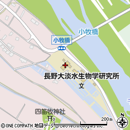 水産総合研究センター内水面研究部上田温水域研究拠点周辺の地図