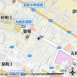 茨城県水戸市五軒町周辺の地図