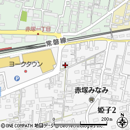 茨城県水戸市姫子2丁目193-3周辺の地図