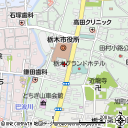 栃木信用金庫　本部監査部周辺の地図