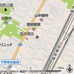 栃木県下野市小金井2977-16周辺の地図