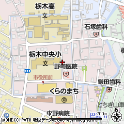 栃木県栃木市入舟町周辺の地図