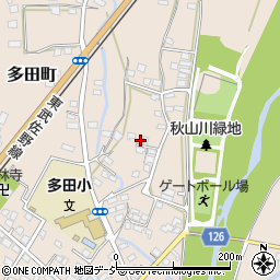 栃木県佐野市多田町1547-20周辺の地図