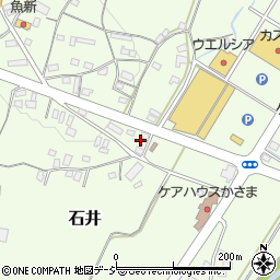 茨城県笠間市石井373周辺の地図