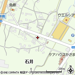 茨城県笠間市石井412周辺の地図