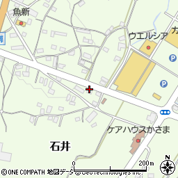 茨城県笠間市石井374周辺の地図