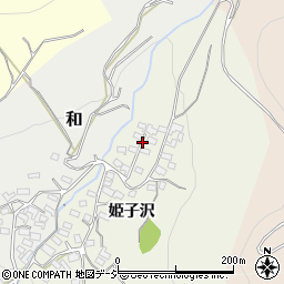 長野県東御市姫子沢周辺の地図