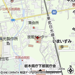 栃木勤労者体育センター周辺の地図