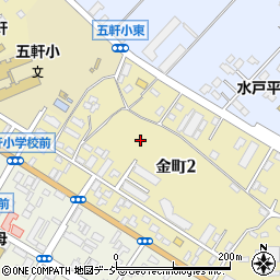 茨城県水戸市金町周辺の地図