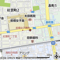 前橋長生館施術所周辺の地図