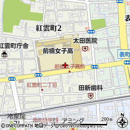 石倉前橋停車場線周辺の地図