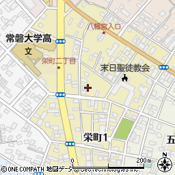 茨城県水戸市栄町周辺の地図