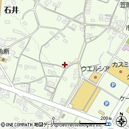 茨城県笠間市石井395周辺の地図