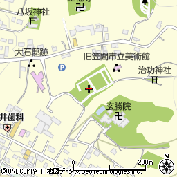 笠間城周辺の地図