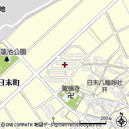 石川県小松市日末町わ周辺の地図