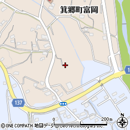 群馬県高崎市箕郷町富岡1周辺の地図