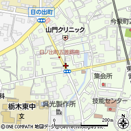 栃木県栃木市日ノ出町周辺の地図