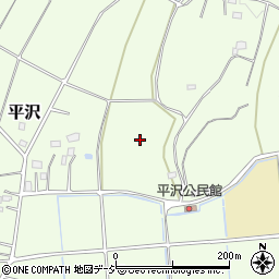 茨城県桜川市平沢周辺の地図