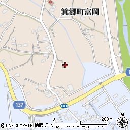 群馬県高崎市箕郷町富岡乙周辺の地図