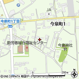 栃木県栃木市今泉町周辺の地図
