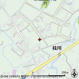茨城県ひたちなか市枝川周辺の地図