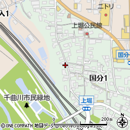 上田市消防団第十分団消防庫周辺の地図