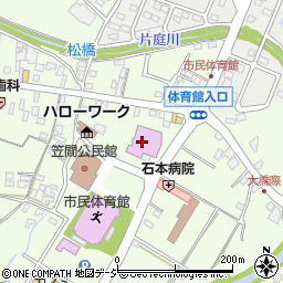 笠間市立笠間図書館周辺の地図
