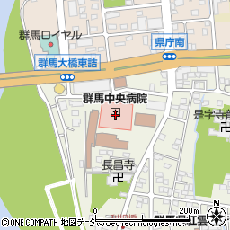 群馬中央病院（地域医療機能推進機構）周辺の地図
