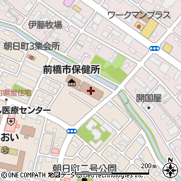 前橋市役所　健康・部健康増進課食育推進係周辺の地図