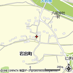 栃木県栃木市岩出町周辺の地図